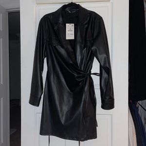 Black Leather Zara dress